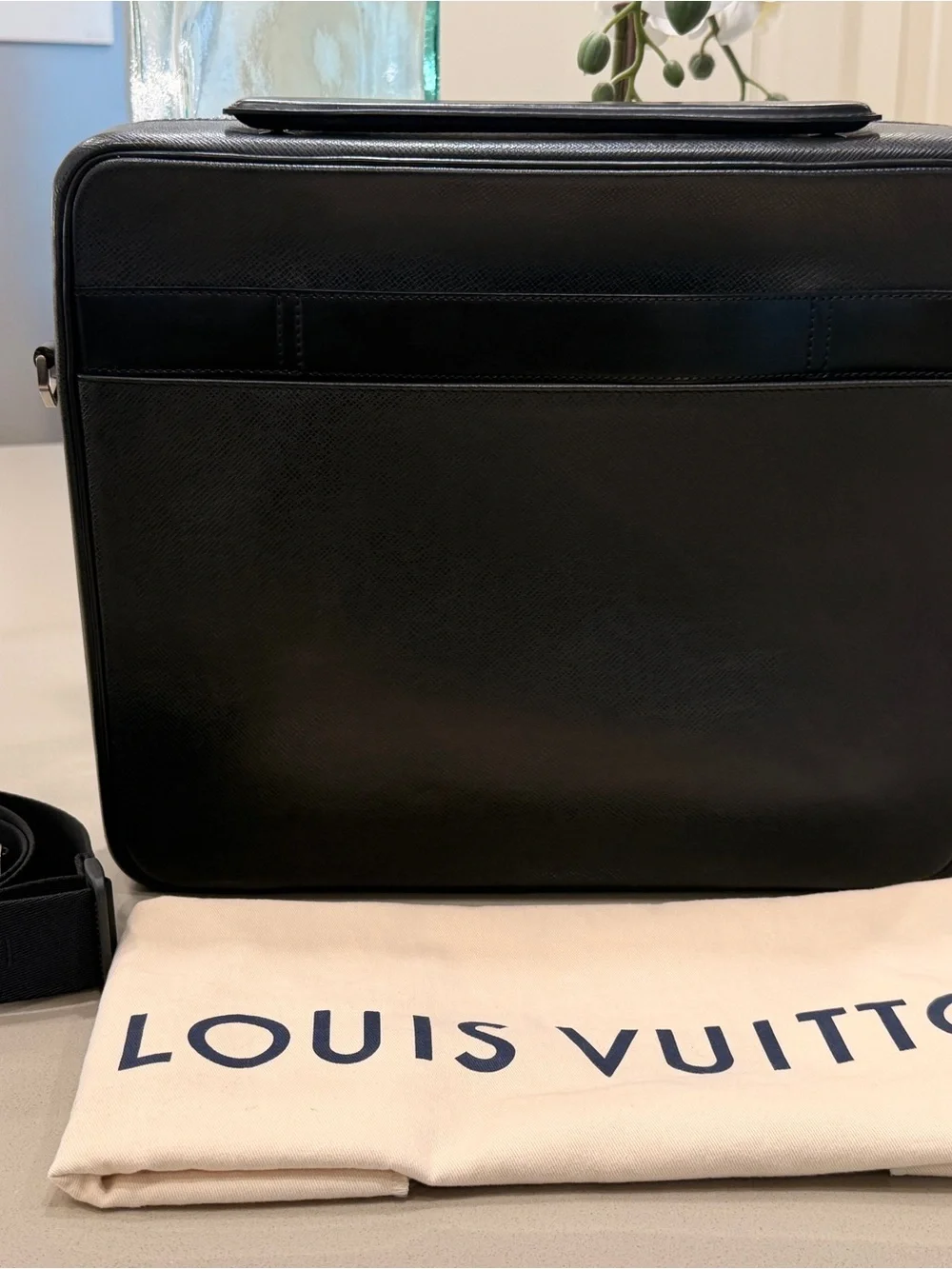 Louis Vuitton Vintage Port Ordinateur Odessa Aldoise Briefcase in Taiga Leather